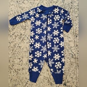 Hanna Anderson Let it Snow Blue Snowflake Sleeper